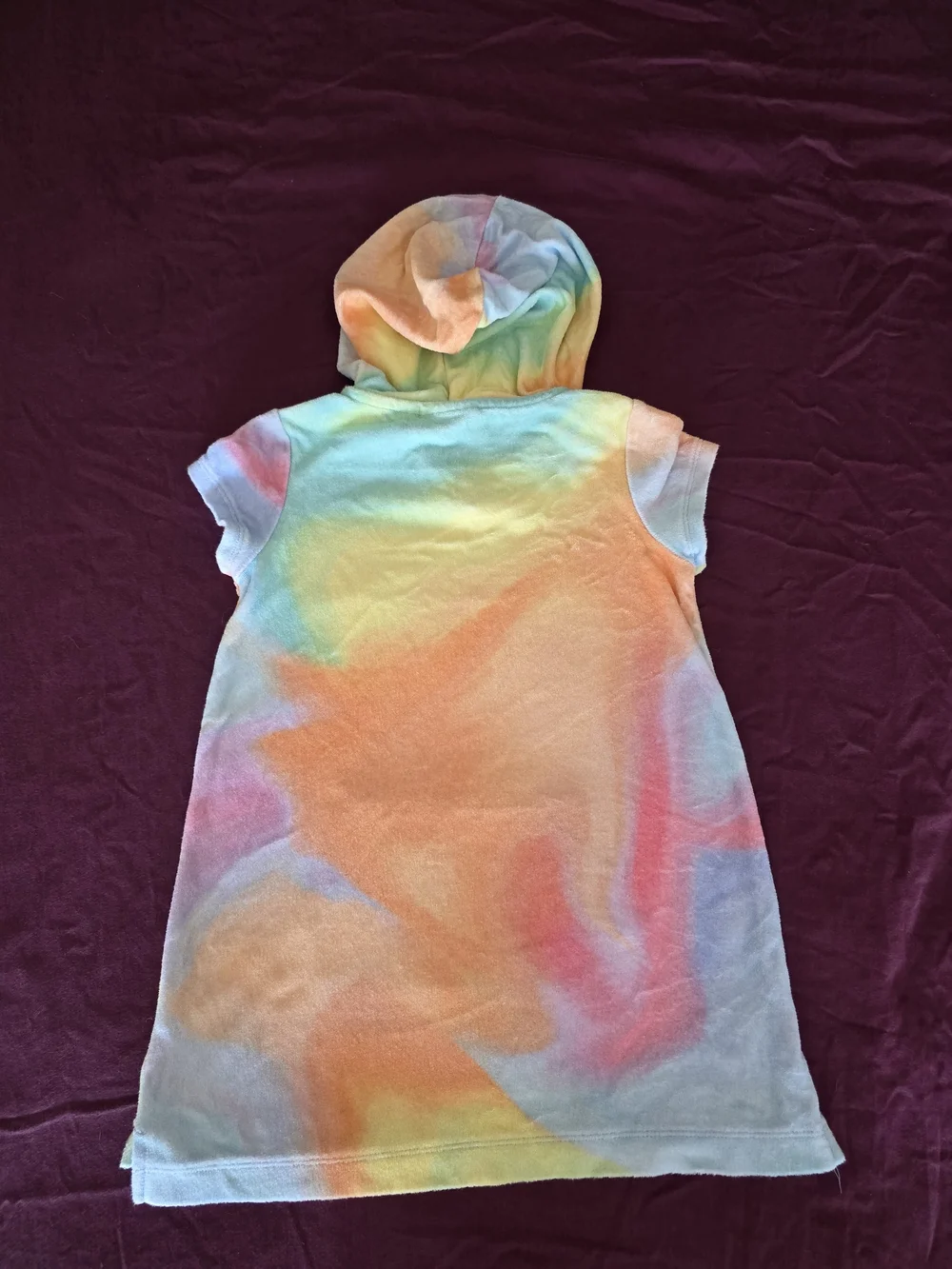Place Girls' Pastel Tie-Dye Hooded Swim Cover-up